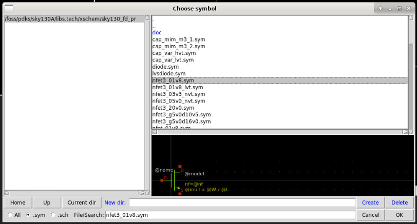 Xschem Select Device