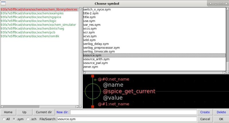 Xschem Add vsource