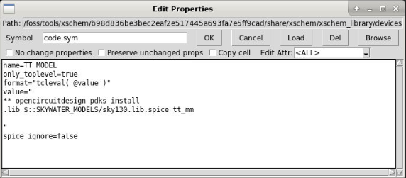 Xschem Codesym edit value