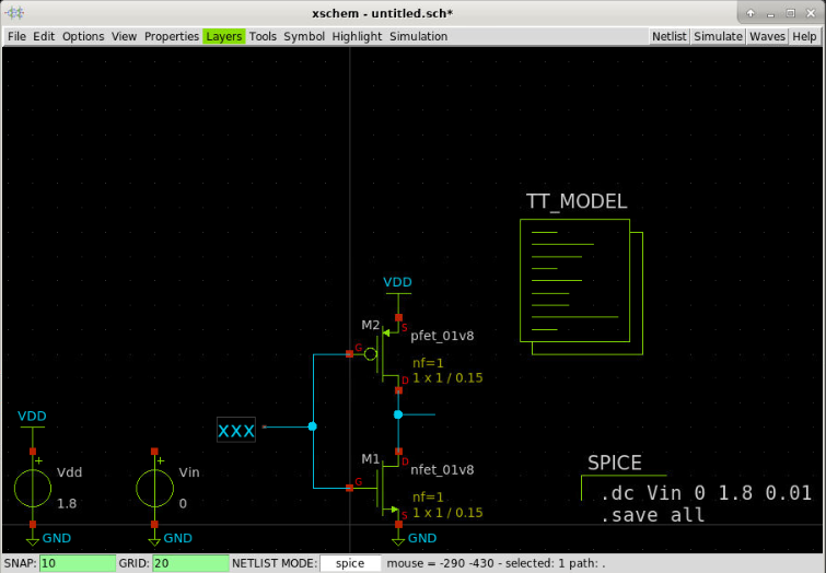 Xschem add input