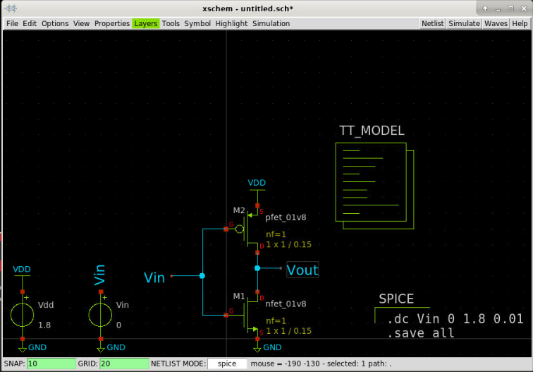 Xschem add lab pin Vout